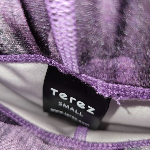 Terez Tall Band 7/8 legging Size Small -Purple Camo Excellent! - Picture 7 of 10